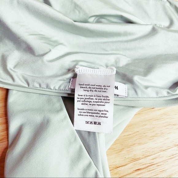 NWT We Wore What Emily Bikini Bottoms Aqua Foam Size S - Picture 7 of 8